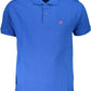 Chic Short-Sleeved Blue Polo for the Modern Man