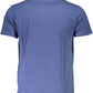 Chic Short-Sleeved Blue Polo with Contrast Details