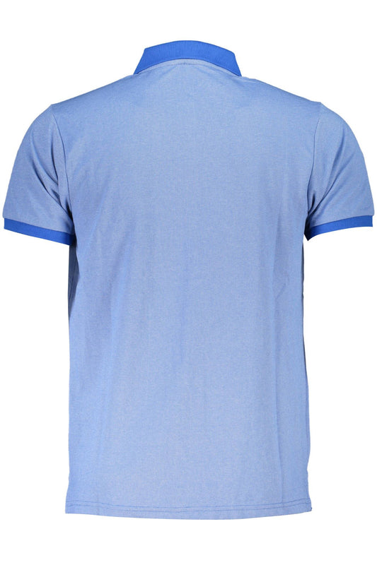 Elegant Short-Sleeved Blue Polo
