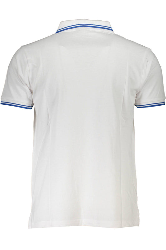 Elegant Blue Polo Shirt with Contrasting Details
