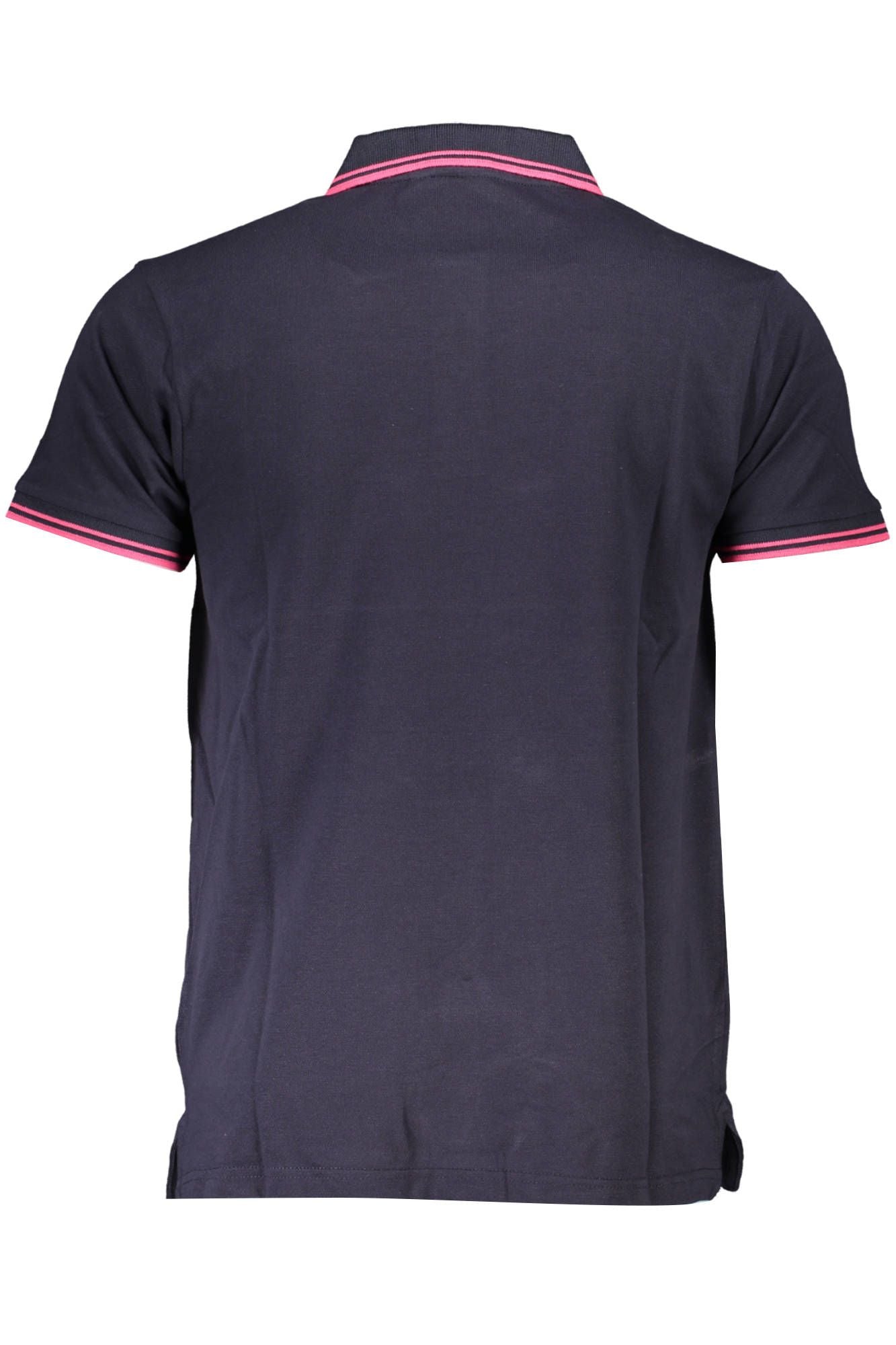 Elegant Blue Embroidered Polo Shirt