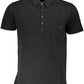 Elegant Black Polo with Embroidery Detail