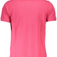 Chic Pink Cotton Polo with Elegant Embroidery