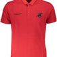 Elegant Red Cotton Polo Shirt