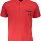 Elegant Red Polo with Embroidery Detail