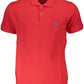 Elegant Short-Sleeved Crimson Polo