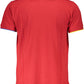 Elegant Red Cotton Polo Shirt with Embroidery