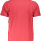 Elegant Red Polo Shirt with Contrasting Details