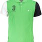 Classic Green Polo Shirt with Contrasting Details