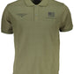 Chic Green Contrast Detail Polo Shirt