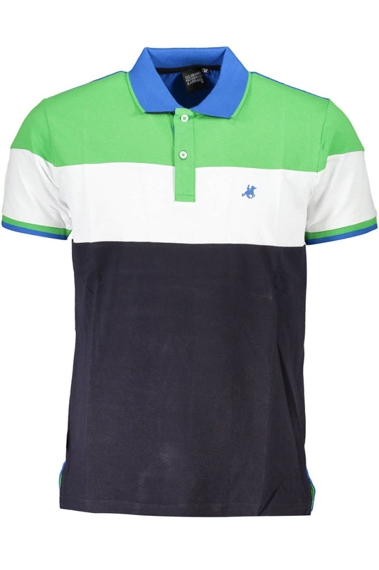 Chic Contrasting Detail Green Polo Shirt