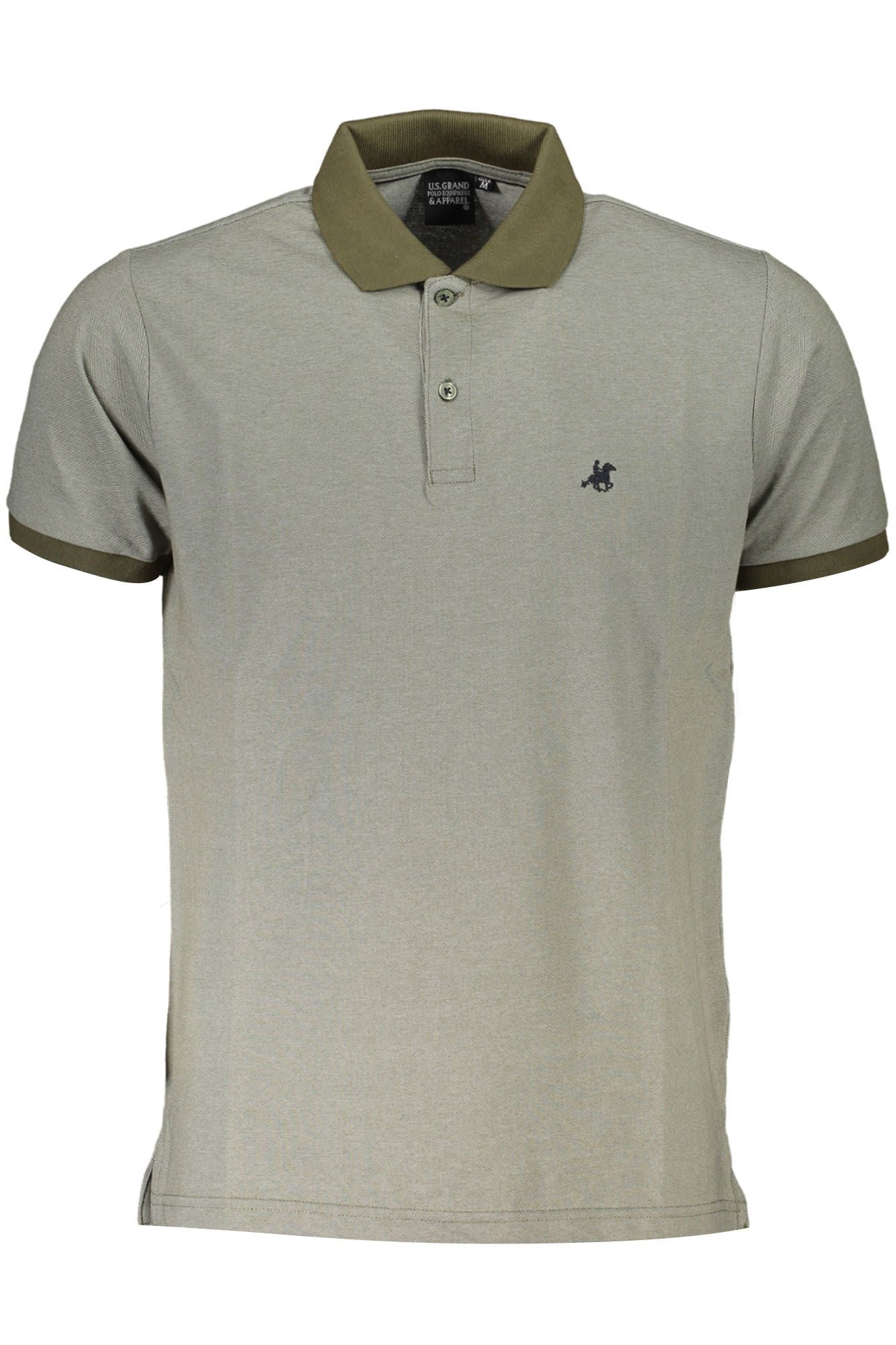 Classic Short-Sleeved Green Polo with Embroidery