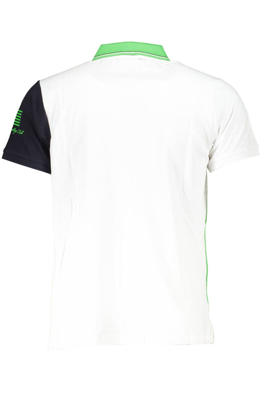 Classic Green Polo Shirt with Contrasting Details