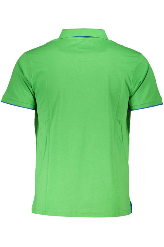Chic Green Embroidered Logo Polo Shirt