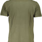 Chic Green Cotton Polo with Elegant Embroidery