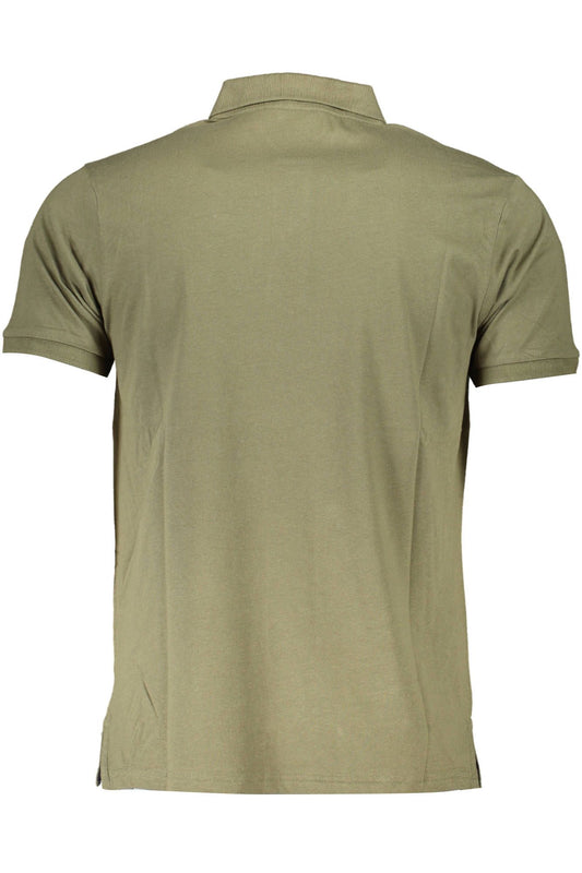 Elegant Short-Sleeved Green Polo Shirt