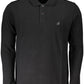 Elegant Long-Sleeved Black Polo Shirt
