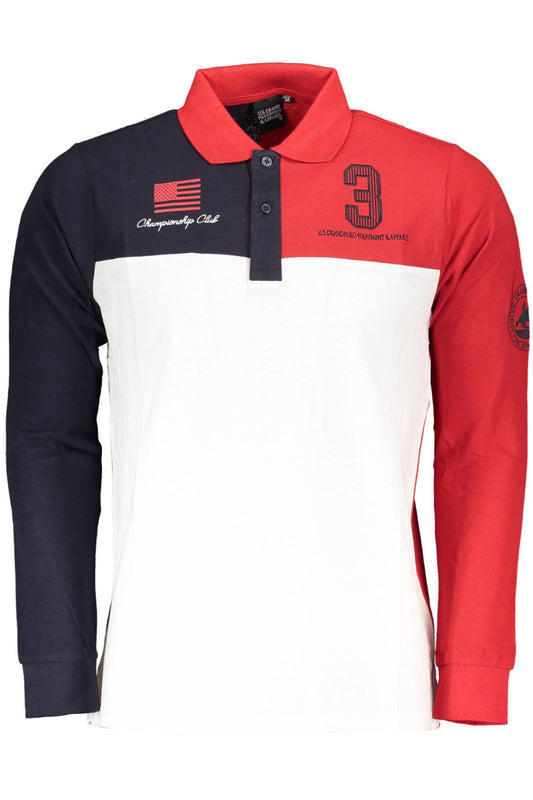 Elegant Long-Sleeve Red Polo with Refined Details