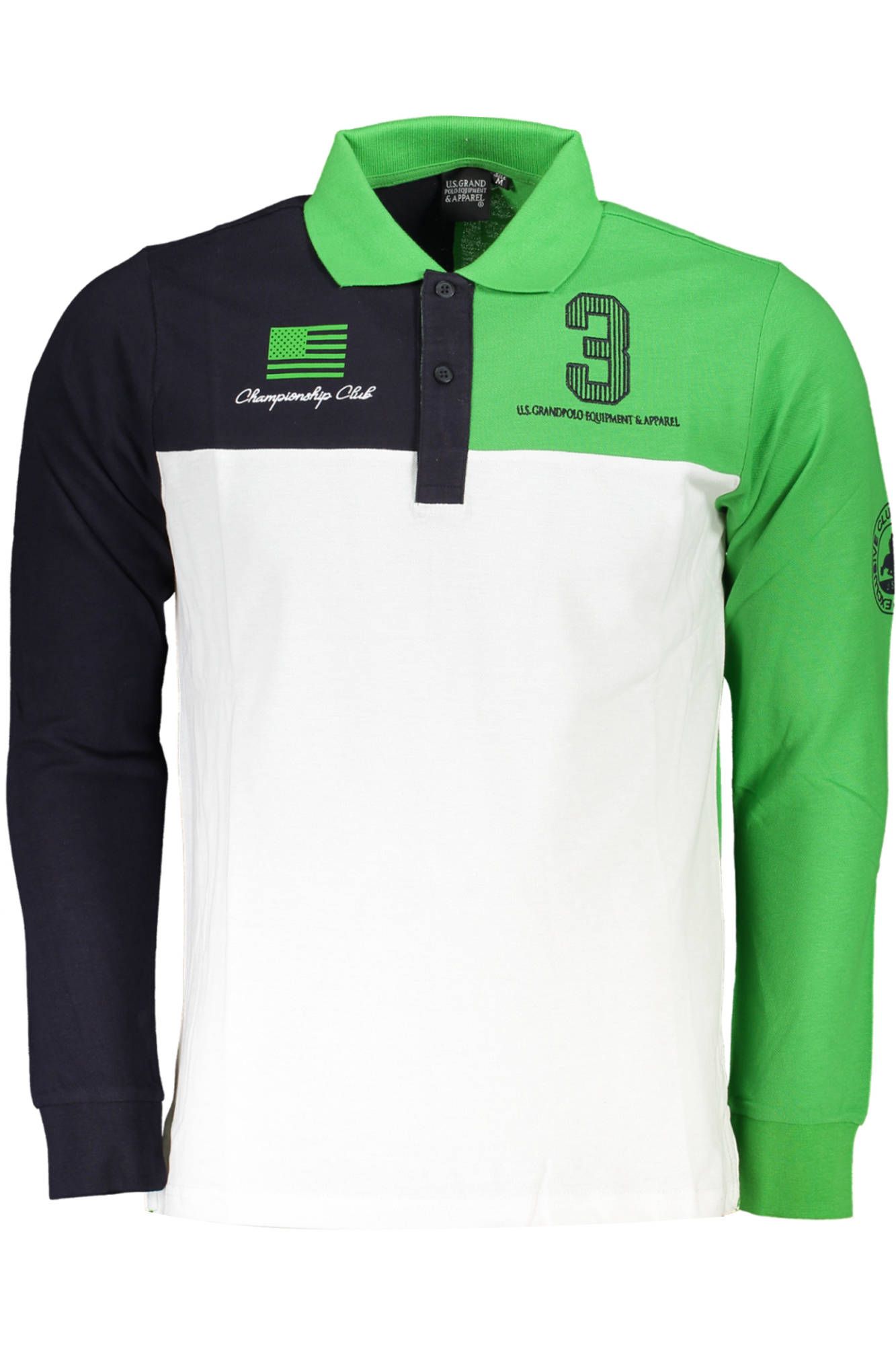 Elegant Long-Sleeved Polo with Contrasting Details