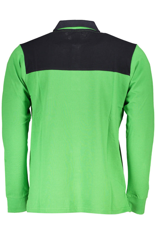 Elegant Long-Sleeve Polo with Contrasting Details