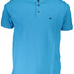 Elegant Mandarin Collar Polo in Light Blue