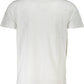 Elegant White V-Neck Embroidered Tee