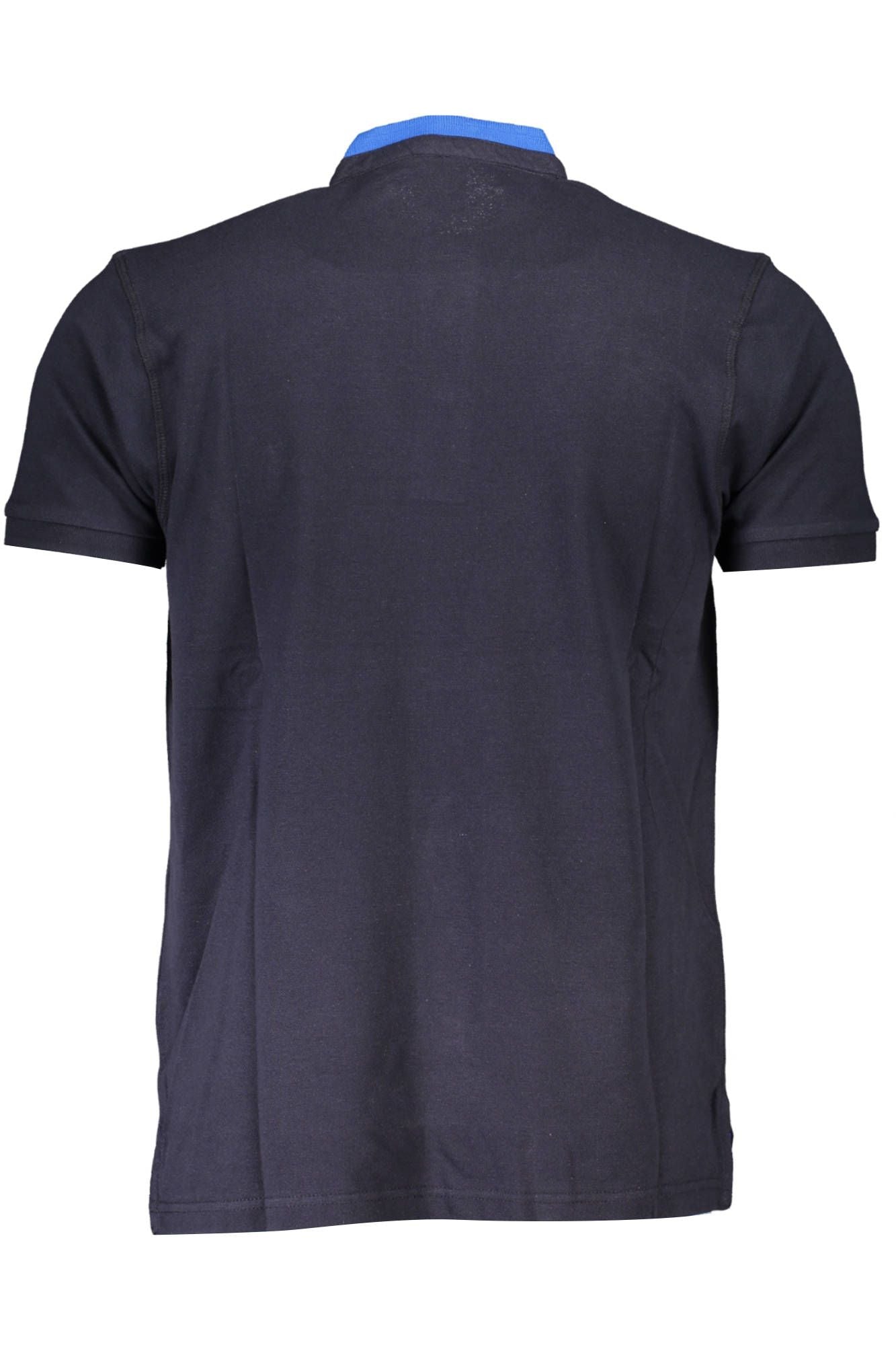 Elegant Mandarin Collar Polo Tee with Embroidery