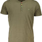 V-Neck Cotton Tee with Embroidered Logo