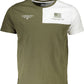 Elegant Green Polo Tee with Contrasting Details