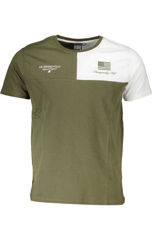 Elegant Green Polo Tee with Contrasting Details