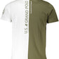 Elegant Green Polo Tee with Contrasting Details