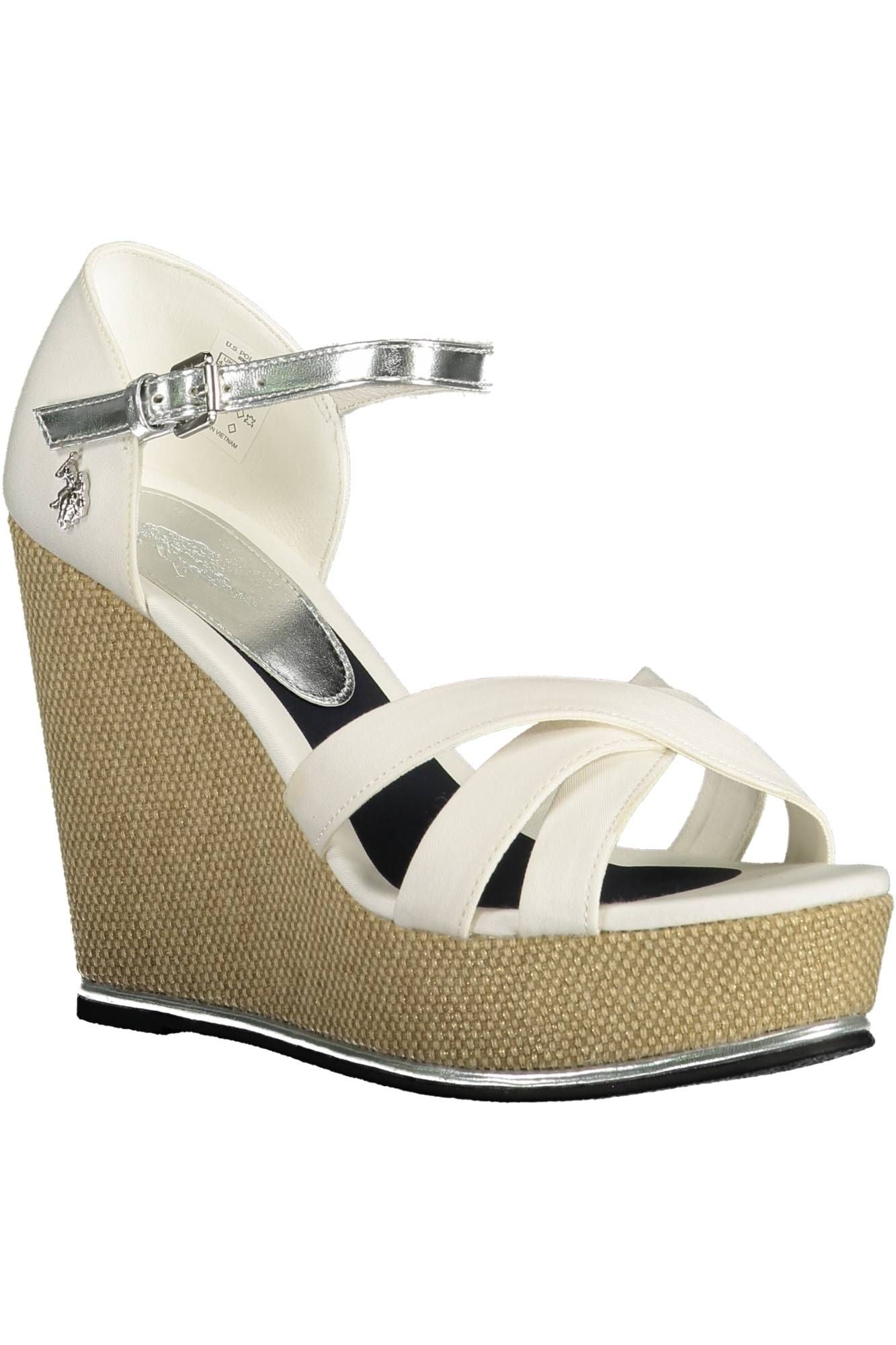 Chic Ankle Strap Wedge Sandals in White