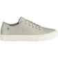Silver Lace-up Sporty Sneakers for Modern Women