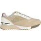 Chic Beige Sports Sneakers With Logo Detail