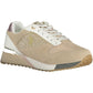 Chic Beige Sports Sneakers With Logo Detail