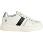 Chic White Sporty Sneakers with Contrasting Accents