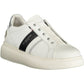 Chic White Sporty Sneakers with Contrasting Accents