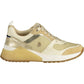 Elegant Gold-Tone Sports Sneakers with Laces