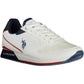 Elegant White Lace-Up Sports Sneakers