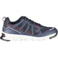 Sleek Blue Contrast Lace-Up Sneakers