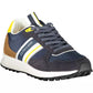 Sleek Blue Sports Sneakers with Contrasting Details