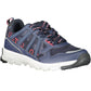 Sleek Blue Contrast Lace-Up Sneakers