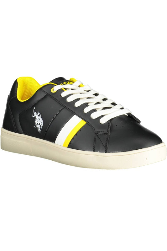 Classic Black Lace-Up Sport Sneakers