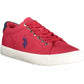 Chic Pink Lace-Up Sneakers with Contrasting Details