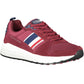 Chic Red Lace-Up Sports Sneakers