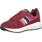 Chic Red Lace-Up Sports Sneakers