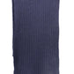 Elegant Blue Wool Scarf with Logo