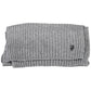 Classic Gray Wool Scarf with Logo