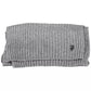 Elegant Gray Wool-Cashmere Blend Scarf