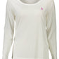 Chic White Long-Sleeved Logo Tee